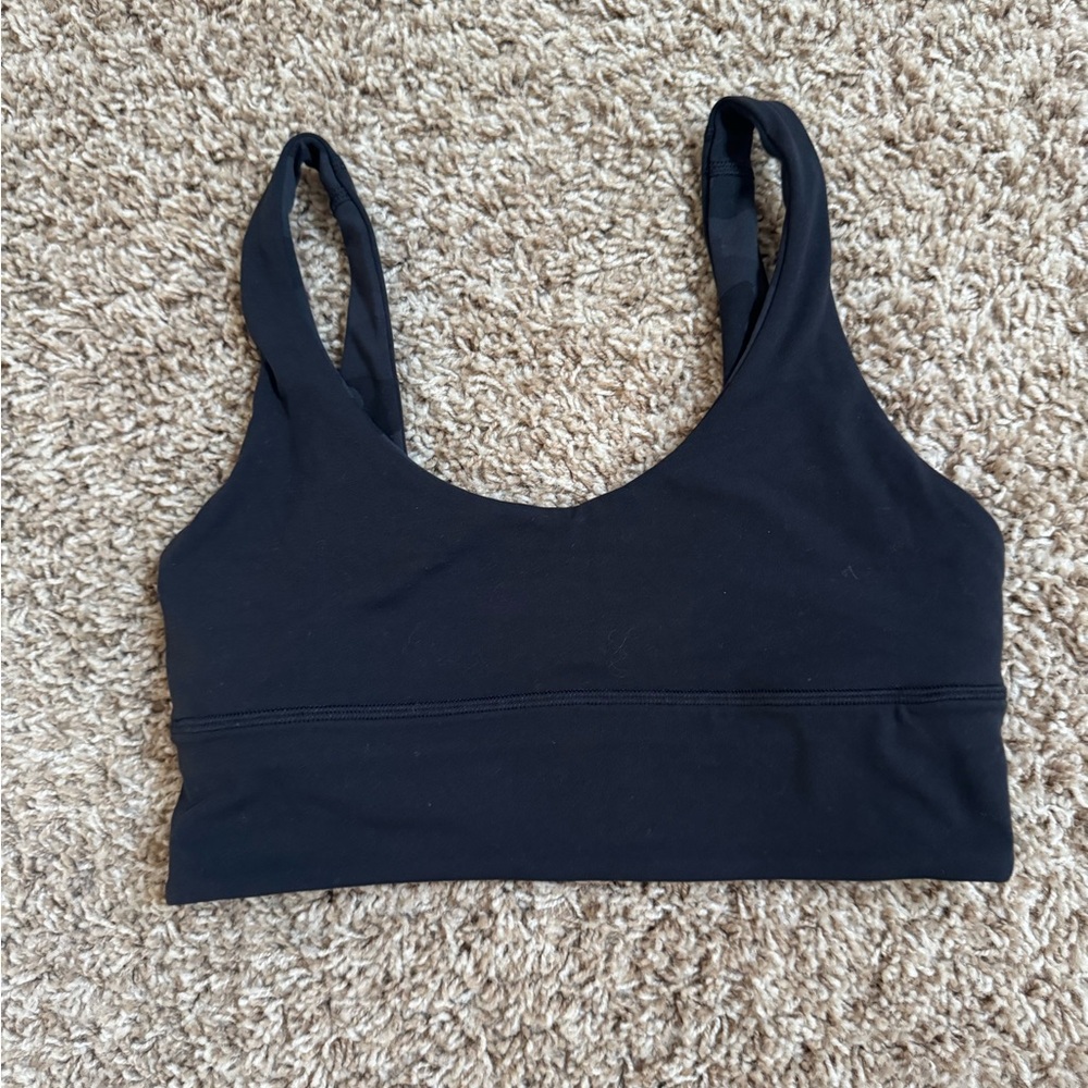 Lululemon Black Scoop Neck Align Bra Reversible